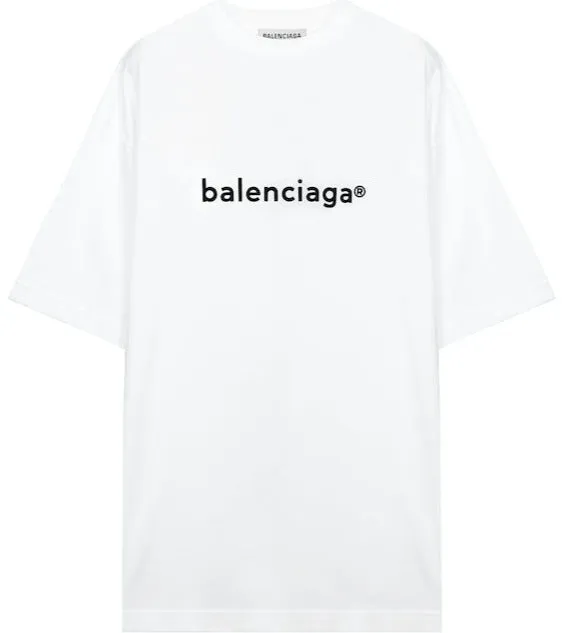 T-shirt unise BALENCIAGA oversize New Copyright bianca