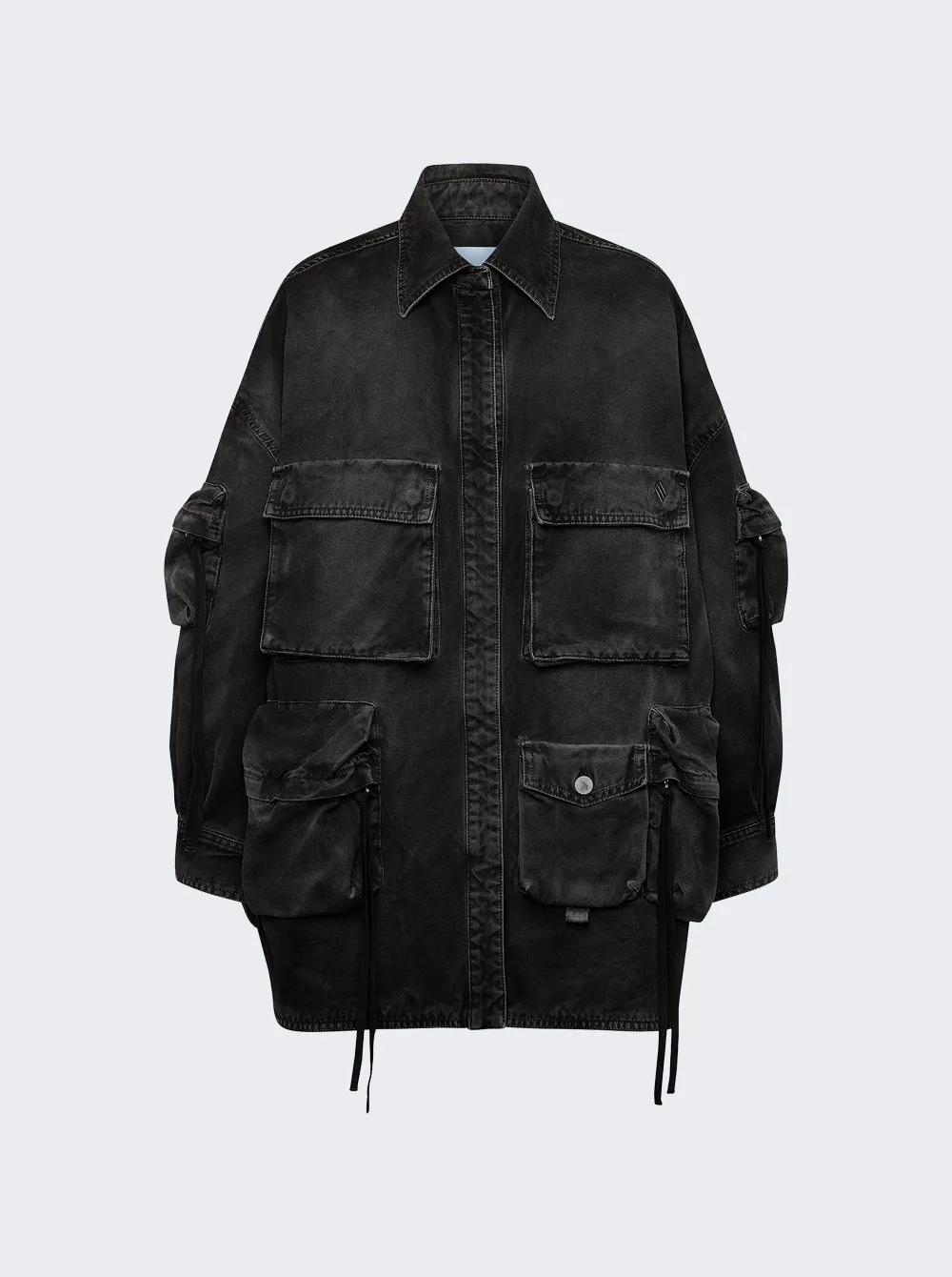 The Attico   Fern Short Coat Black 