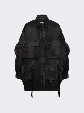 The Attico   Fern Short Coat Black 