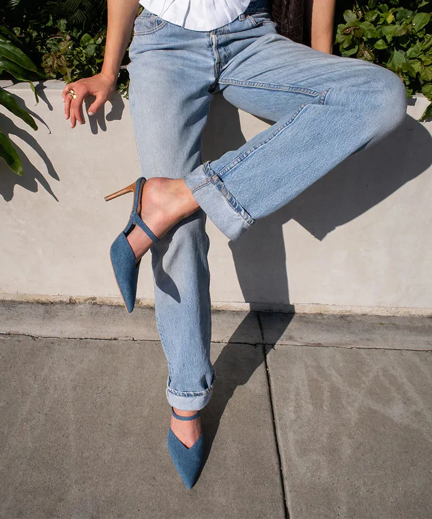 The Kanika Heels by Dolce Vita - Blue Denim