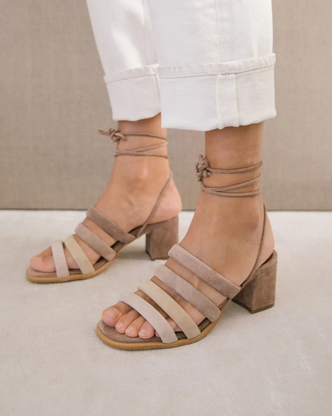 The Letizia Shades of Beige Heels by Alohas