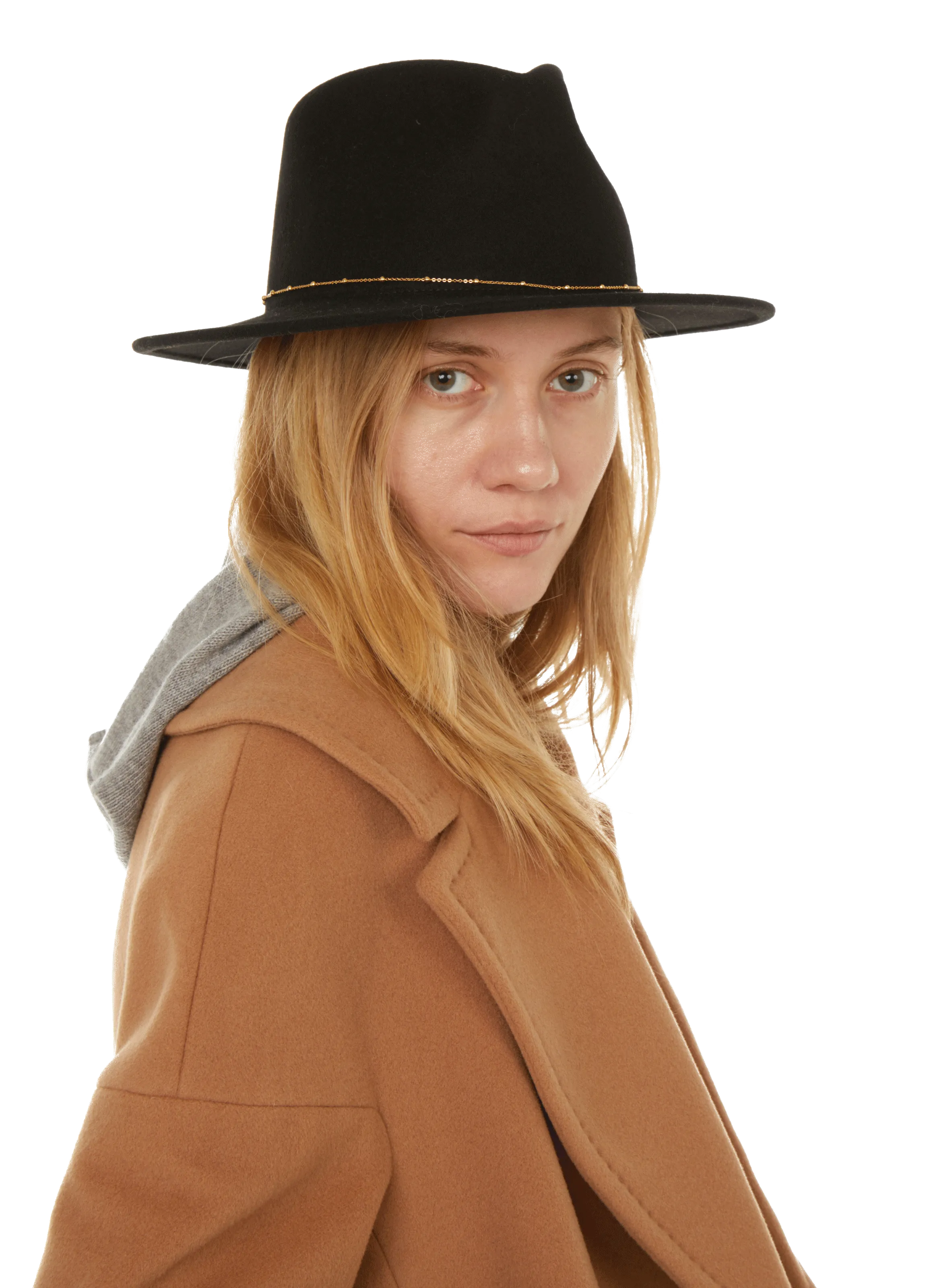 THE SOCIAL SUNDAY  Short coat in blended cashmere - Brown