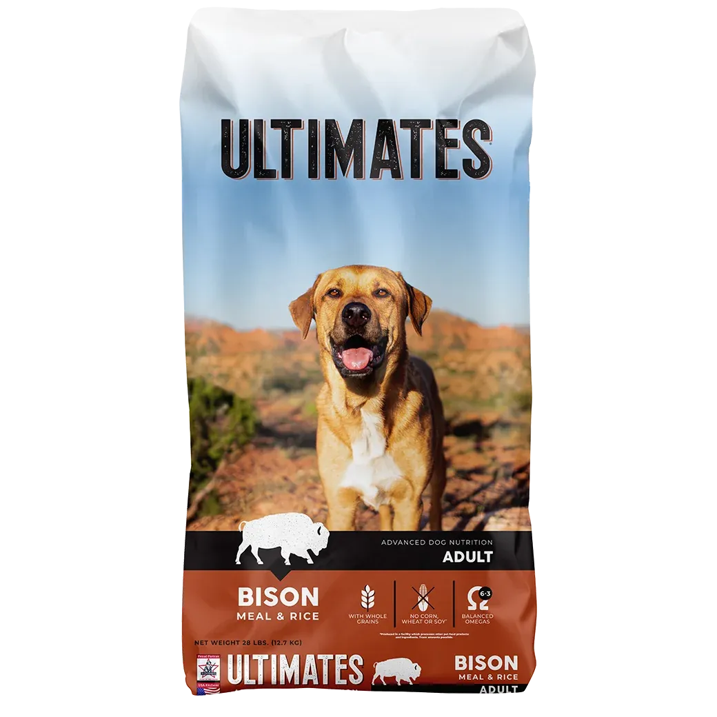 ULTIMATES BISON MEAL & RICE 28LB DRY DOG FOOD