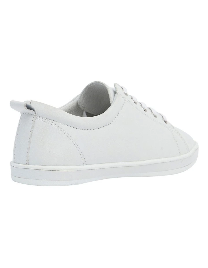 Waffle Sneaker in White Leather