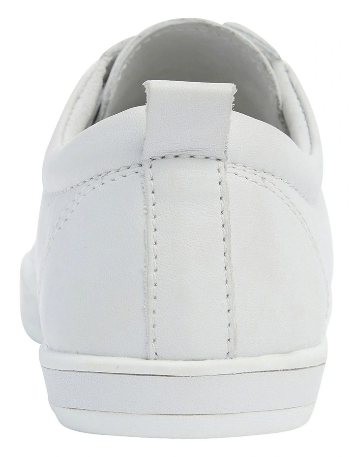 Waffle Sneaker in White Leather