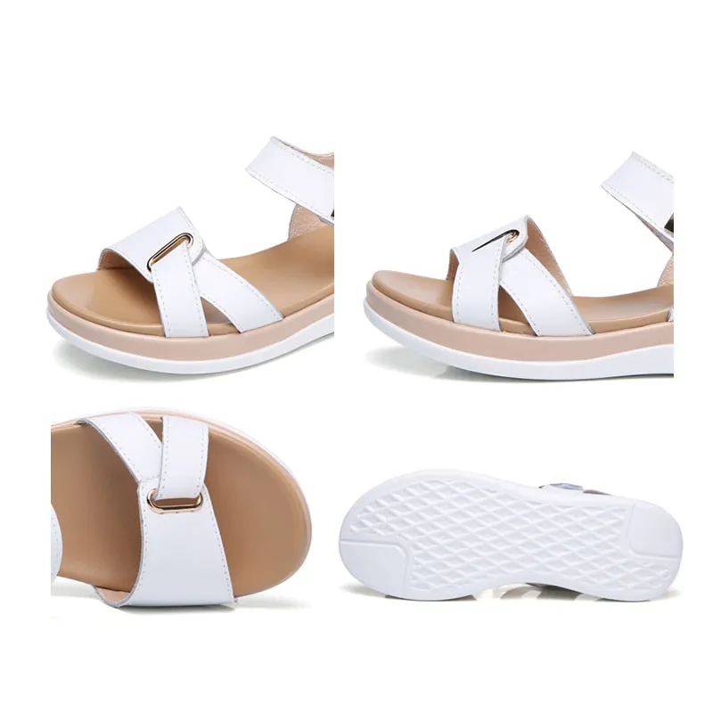 Women's Solid Casual Side Open Ankle-Wrap Back Strap Sandals